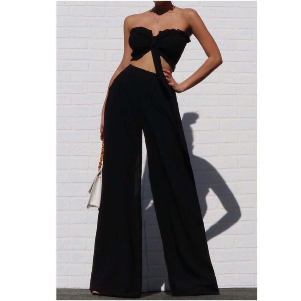 NWT Black strapless  set